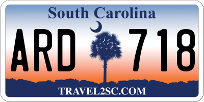 SC license plate ARD718