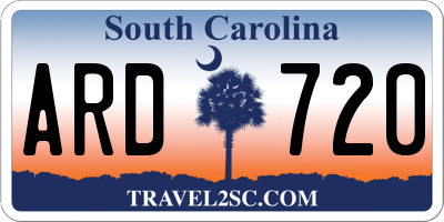 SC license plate ARD720