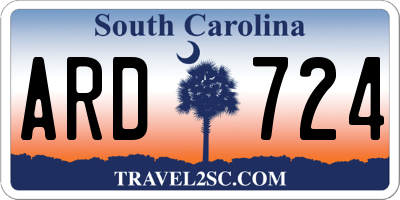 SC license plate ARD724