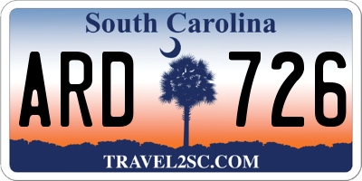 SC license plate ARD726