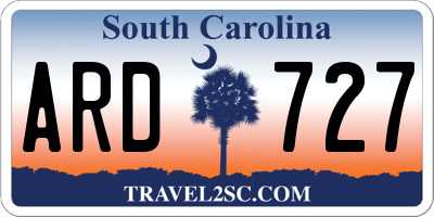 SC license plate ARD727