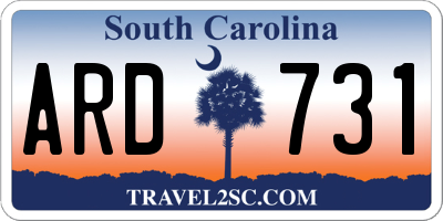 SC license plate ARD731