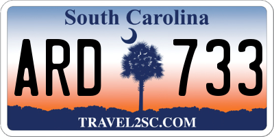 SC license plate ARD733