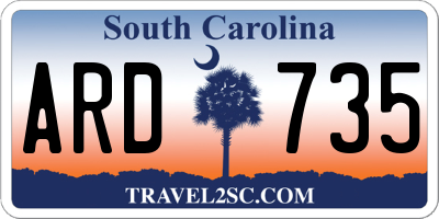 SC license plate ARD735