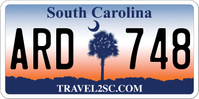 SC license plate ARD748