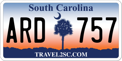 SC license plate ARD757