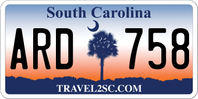 SC license plate ARD758