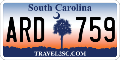 SC license plate ARD759