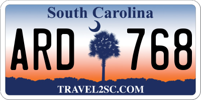 SC license plate ARD768