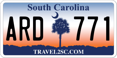 SC license plate ARD771