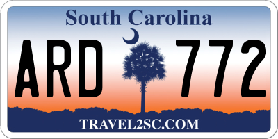 SC license plate ARD772