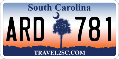SC license plate ARD781