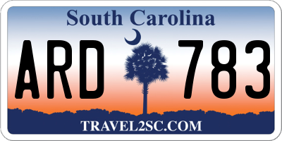 SC license plate ARD783