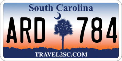 SC license plate ARD784
