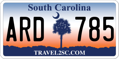 SC license plate ARD785