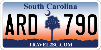 SC license plate ARD790