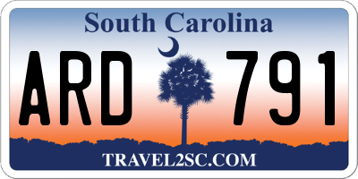 SC license plate ARD791