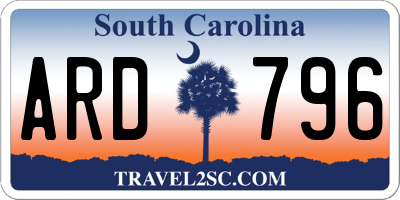 SC license plate ARD796