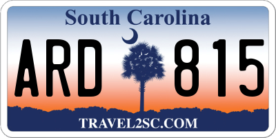 SC license plate ARD815