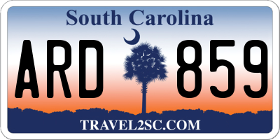 SC license plate ARD859