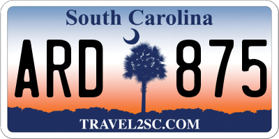 SC license plate ARD875