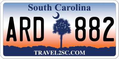 SC license plate ARD882