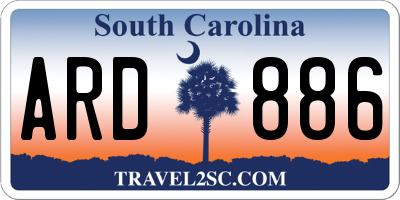 SC license plate ARD886
