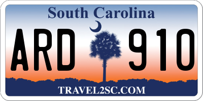 SC license plate ARD910