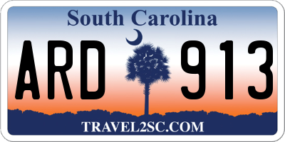 SC license plate ARD913