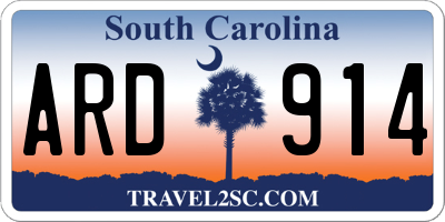 SC license plate ARD914