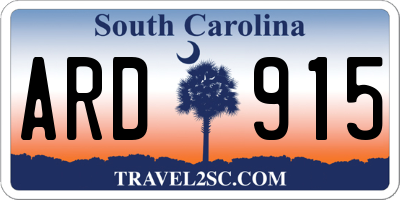 SC license plate ARD915