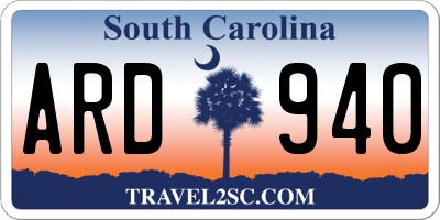 SC license plate ARD940