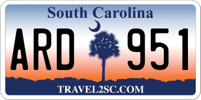 SC license plate ARD951
