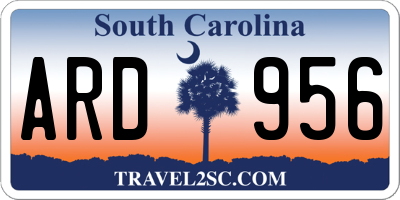 SC license plate ARD956