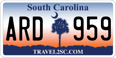 SC license plate ARD959