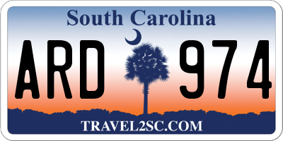 SC license plate ARD974