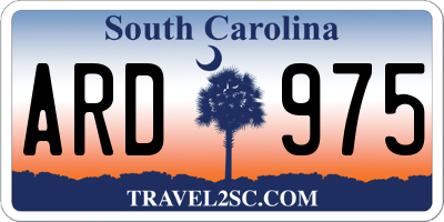 SC license plate ARD975