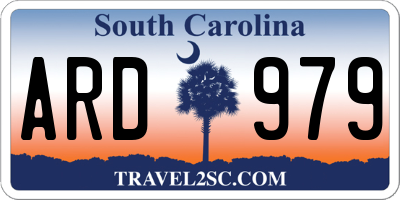 SC license plate ARD979