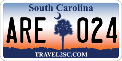 SC license plate ARE024