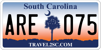 SC license plate ARE075