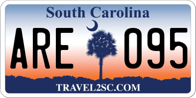SC license plate ARE095