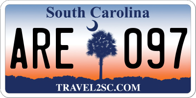SC license plate ARE097