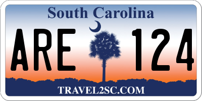 SC license plate ARE124