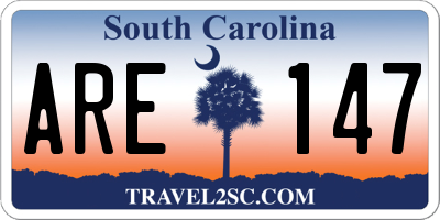 SC license plate ARE147