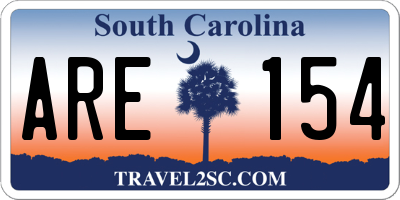 SC license plate ARE154