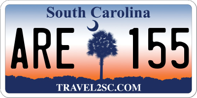 SC license plate ARE155