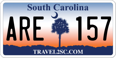 SC license plate ARE157