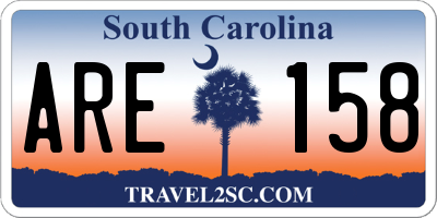 SC license plate ARE158