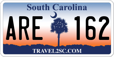 SC license plate ARE162