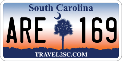SC license plate ARE169